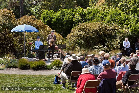 D'Augelli and Levin at the gardens.