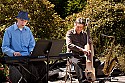 D'Augelli and Levin at the gardens.