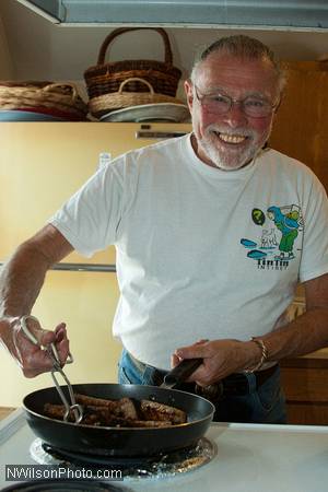 Hospitality Committee co-chair and chef Garnish Daly cooked fabulous dinners for all of the featured artists.