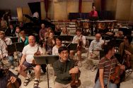 Mendocino Music Festival Orchestra in rehearsal for the final concert of the season.