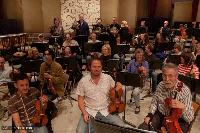 Mendocino Music Festival Orchestra in rehearsal for the final concert of the season.