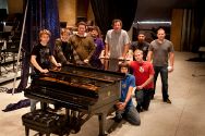 Tech Director Nicholas Reid with his stage crew