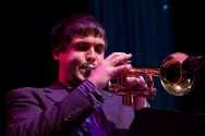 Billy Buss on trumpet with the Julian Pollack Sextet.