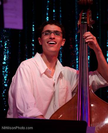 Noah Garabedian on bass with the Julian Pollack Sextet