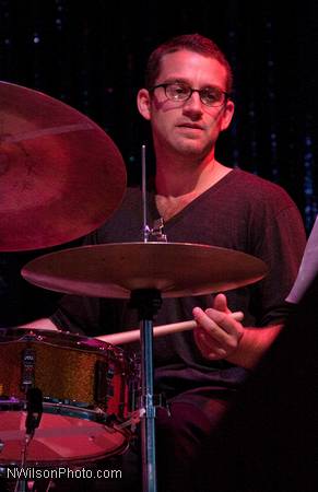 Steve Lyman on drums with the Julian Pollack Sextet.