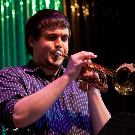 Billy Buss on trumpet with the Julian Pollack Sextet.