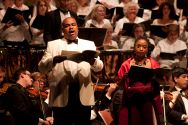 The Mendocino Music Festival Orchestra and Chorus in the final concert.