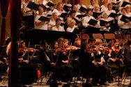 The Mendocino Music Festival Orchestra and Chorus in the final concert.