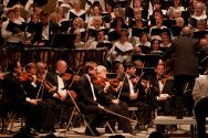 The Mendocino Music Festival Orchestra and Chorus in the final concert.