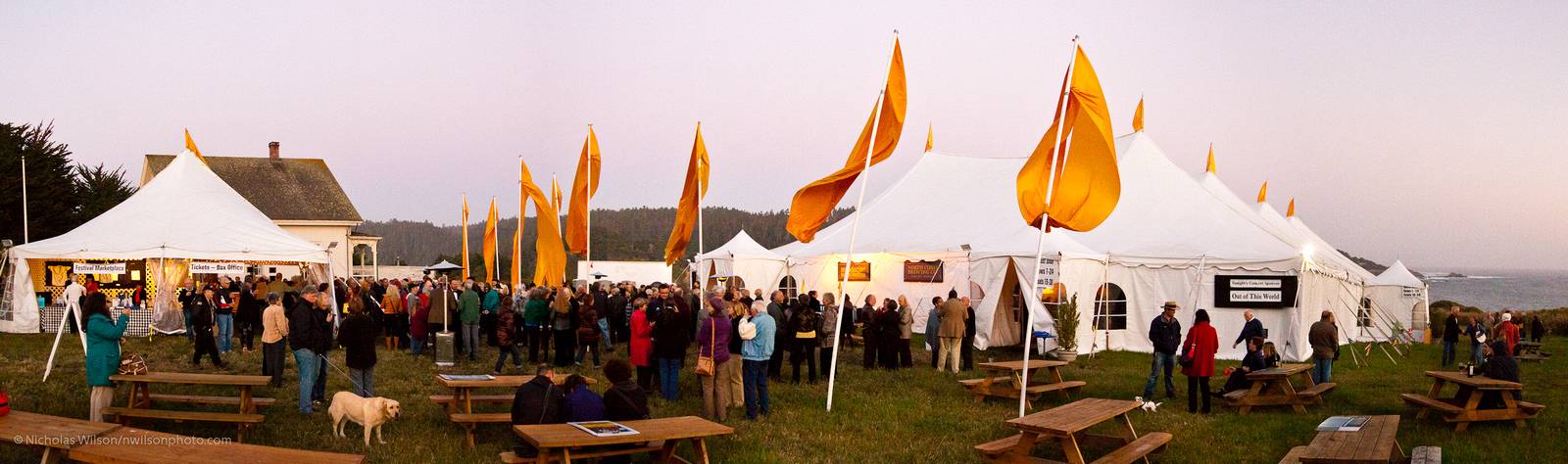 Opening Night twilight intermission panorama - Mendocino Music Festival 2011