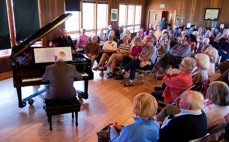 Paul Hersh at the piano in Preston Hall.