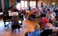 Paul Hersh at the piano in Preston Hall.