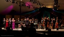 The Mendocino Music Festival Chamber Orchestra takes a bow at the conclusion of the "We Love You, Lenny" concert.