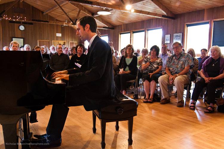 Pianist Spencer Myer performs an encore.