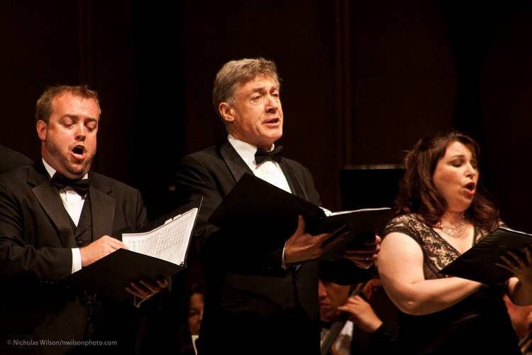 Tenor John Pickle, Bass Matthew Miksak and soprano Kathleen Moss.