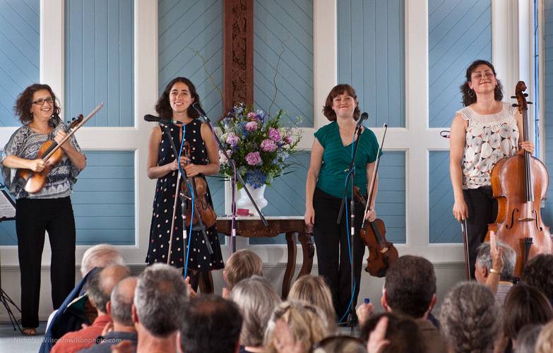 The Real Vocal String Quartet at Mendocino Presbyterian Church.