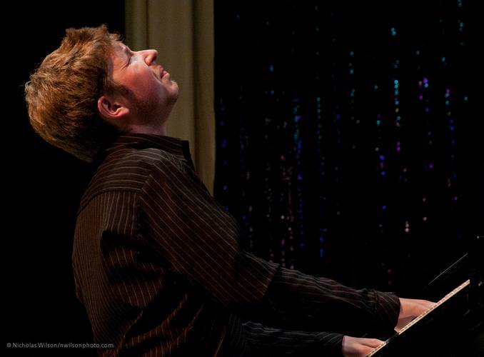 Jazz pianist and composer Julian Waterfall Pollack in performance at the Mendocino Music Festival 2011