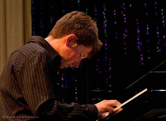 Jazz pianist and composer Julian Waterfall Pollack in performance at the Mendocino Music Festival 2011