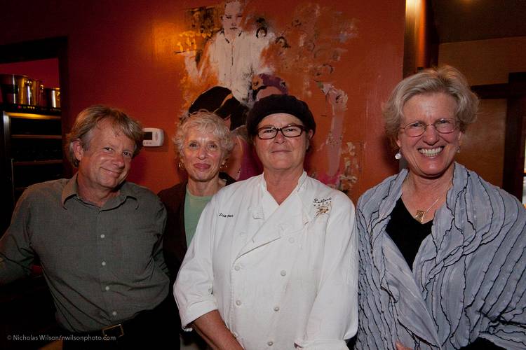 Ledford House owners Tony and Lisa Geer with MMF Festival Manger Nancy Harris and Board President Barbara Faulkner.