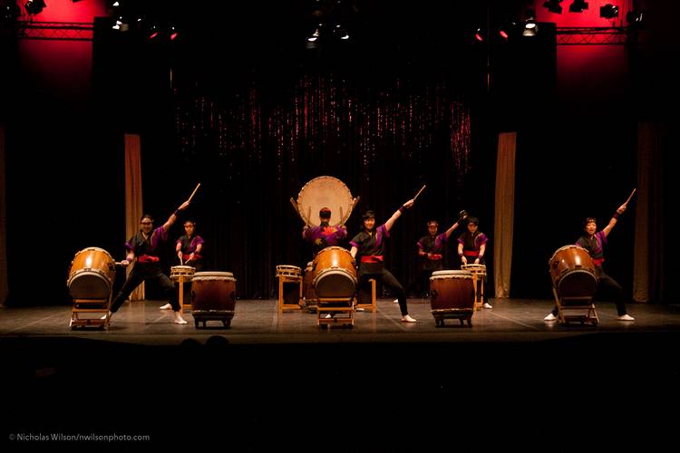 San Jose Taiko in performance at Mendocino Music Festival 2011