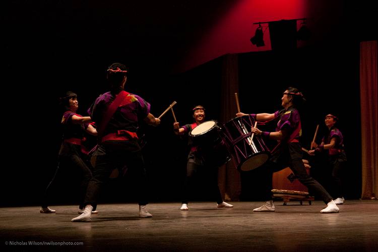 San Jose Taiko in performance at Mendocino Music Festival 2011