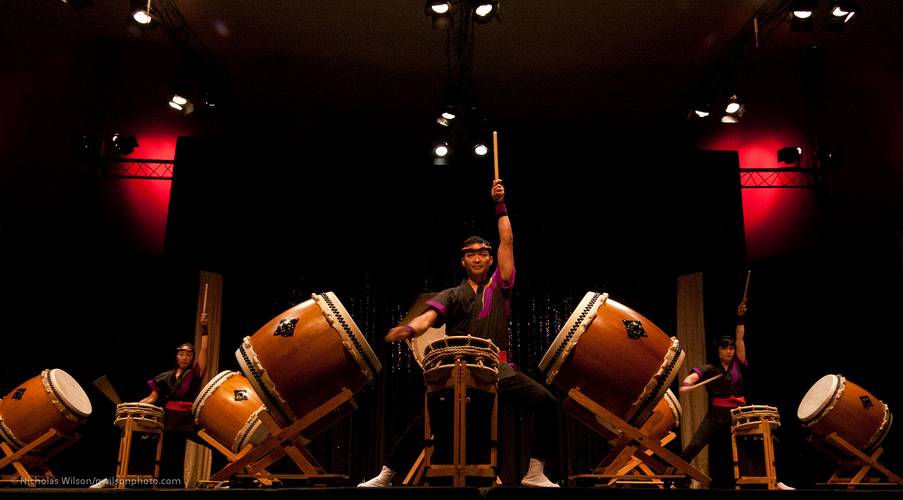 San Jose Taiko in performance at Mendocino Music Festival 2011