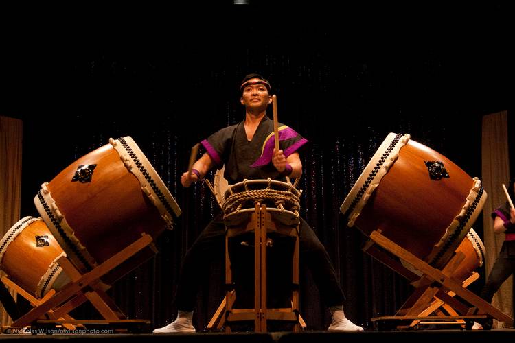 San Jose Taiko in performance at Mendocino Music Festival 2011