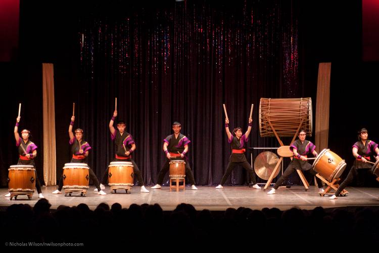 San Jose Taiko in performance at Mendocino Music Festival 2011