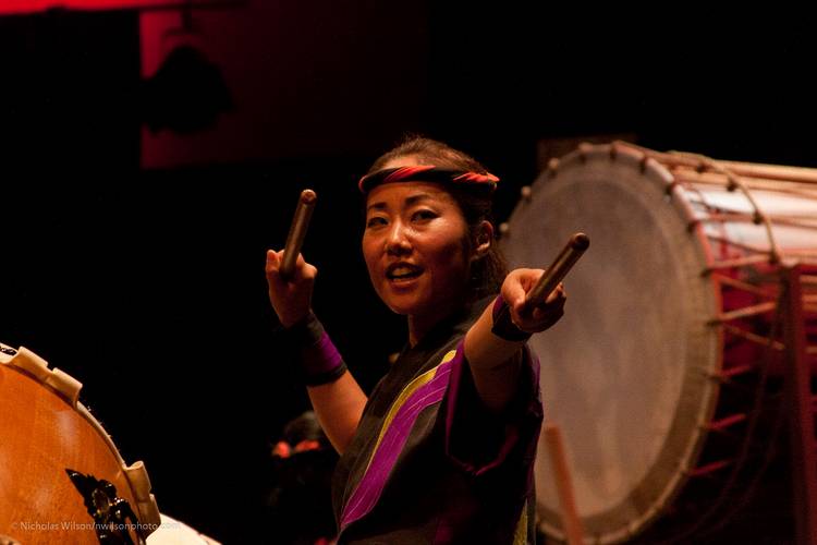 San Jose Taiko in performance at Mendocino Music Festival 2011