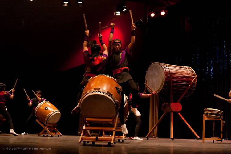 San Jose Taiko in performance at Mendocino Music Festival 2011