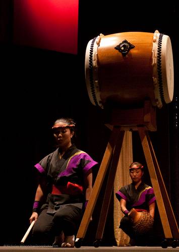 San Jose Taiko in performance at Mendocino Music Festival 2011