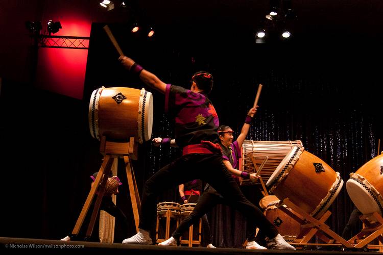 San Jose Taiko in performance at Mendocino Music Festival 2011