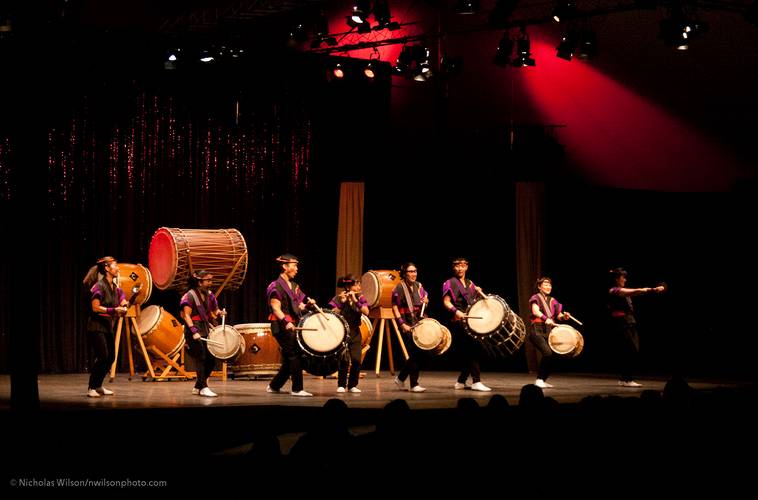 San Jose Taiko in performance at Mendocino Music Festival 2011