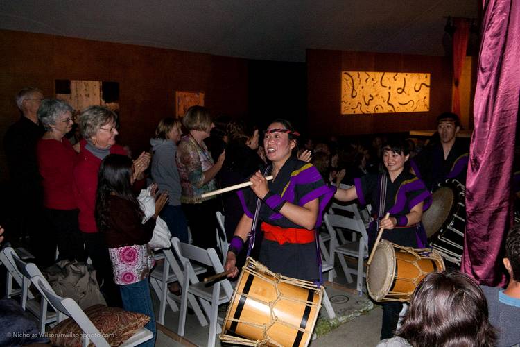 San Jose Taiko in performance at Mendocino Music Festival 2011