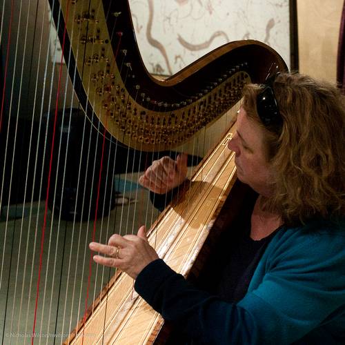 In rehearsal for the final concert.