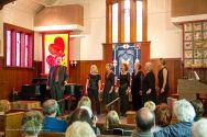 Village Chamer Concerts series: In The Mix a capella sextet in concert at Evergreen Methodist Church in Fort Bragg.