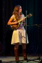 Bluegrass mandolin prodigy Sierra Hughes and her group performed in the big tent concert hall