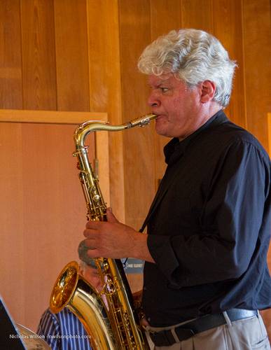 The Francis Vanek Quartet  featuring Vanek on sax and Chris Amberger on bass played jazz as part of the Village Chamber Series.