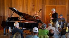 The Francis Vanek Quartet  featuring Vanek on sax and Chris Amberger on bass played jazz as part of the Village Chamber Series.