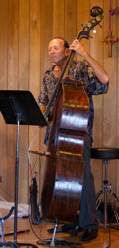 The Francis Vanek Quartet  featuring Vanek on sax and Chris Amberger on bass played jazz as part of the Village Chamber Series.