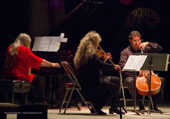 Susan Waterfall, Susan Freier, and Stephen Harrison in Music for a Teahouse.