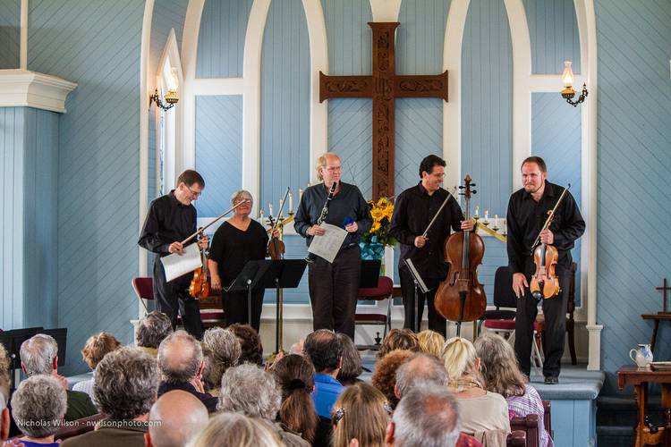 Chamber Masterworks concert in the sanctuary of historic Mendocino Presbyterian Church featuring principal musicians from the Festival Orchestra.