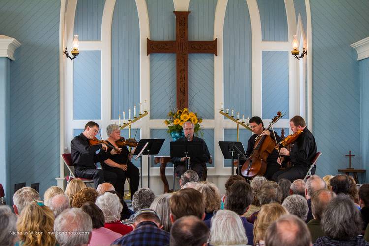 Chamber Masterworks concert in the sanctuary of historic Mendocino Presbyterian Church featuring principal musicians from the Festival Orchestra.