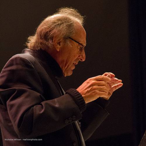 Allan Pollack leads the MMF Jazz Big Band in the big concert tent.