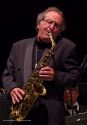 Allan Pollack takes a sax solo with the MMF Big Band