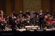 Tenor Benjamin Bongers and baritone Hector Vasquez performing with the MMF Orchestra in Mahler's Song of the Earth.