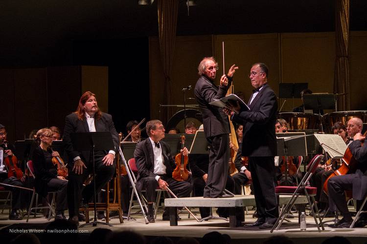 Maestro Allan Pollack conducts Mahler's Song of the Earth with vocal soloists Benjamin Bongers and Hector Vasquez.