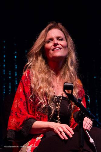 Jazz vocalist Tierney Sutton and her band in the MMF concert tent.