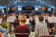 Rehearsal for the final orchestra concert.