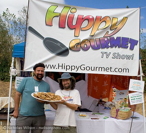 The Hippy Gourmet syndicated TV show booth at SolFest 2007